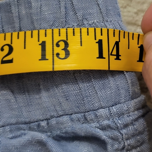 Athleta Cabo 100% Linen Jogger Chambray Blue Size 4 - Picture 7 of 11